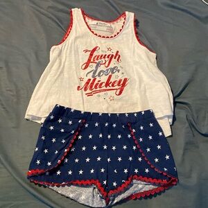 Disney Red White and Blue two piece outfit